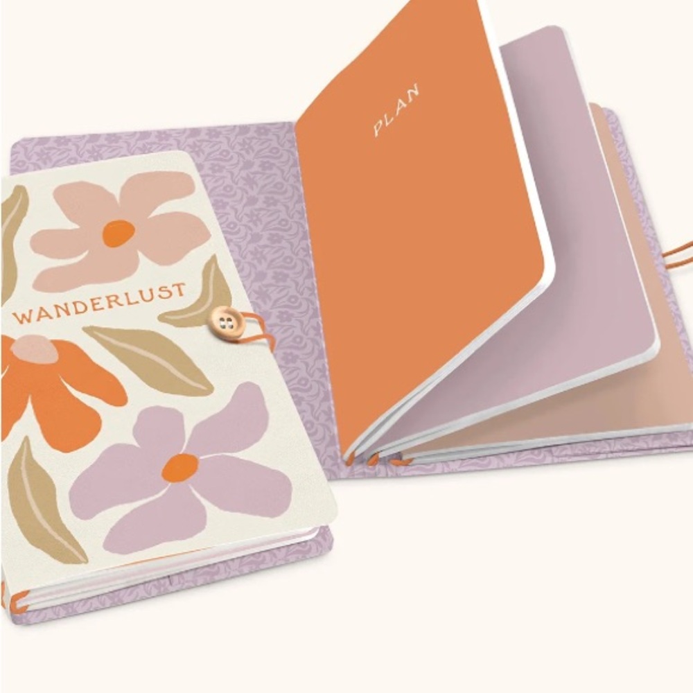 Travel Journal Trio notebook trio—“Plan” “Reflect” “Review”-64 pgs each-NWT